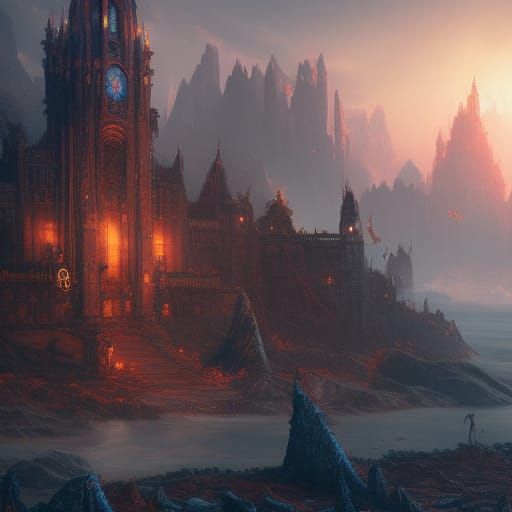 Fantastical Queen in Detailed Matte Painting