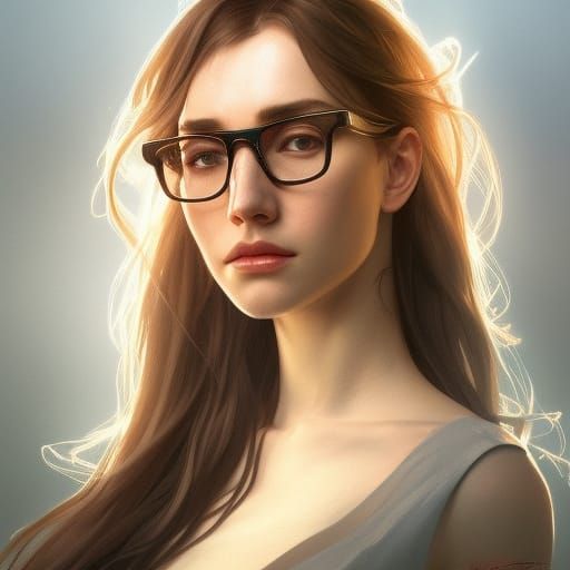 Detailed Portrait of a Nerd in Hyperrealistic Style
