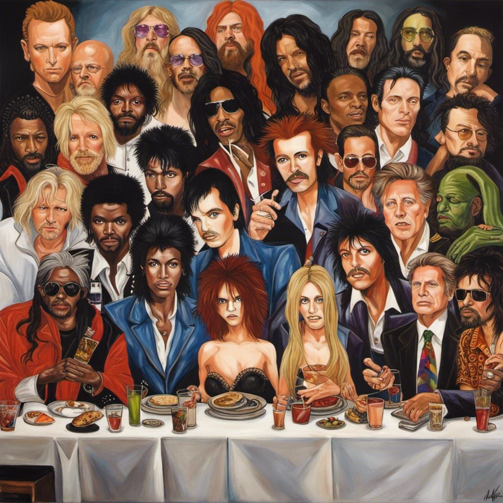 Iconic Musicians Reimagined as The Last Supper