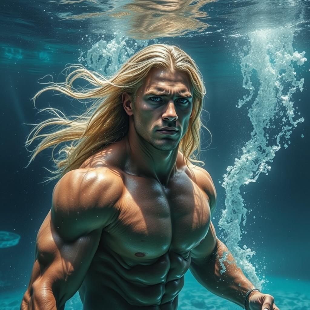 Lord of the Oceans: Muscular God Undersea