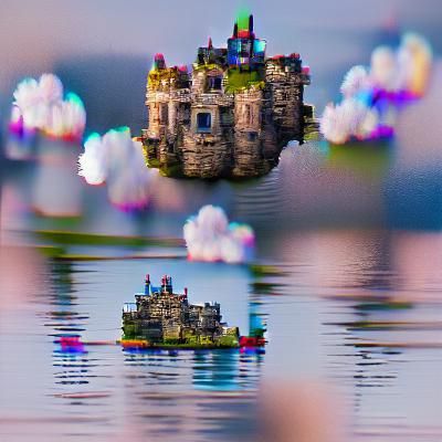 Majestic Floating Castle in High Resolution