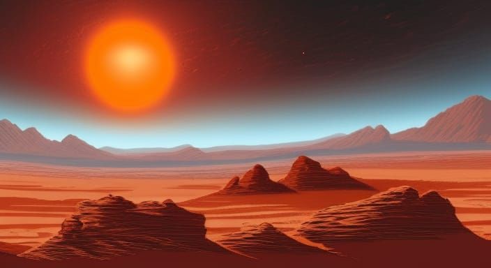 Walking in the cold desert of Proxima Centauri b, we gaze up...