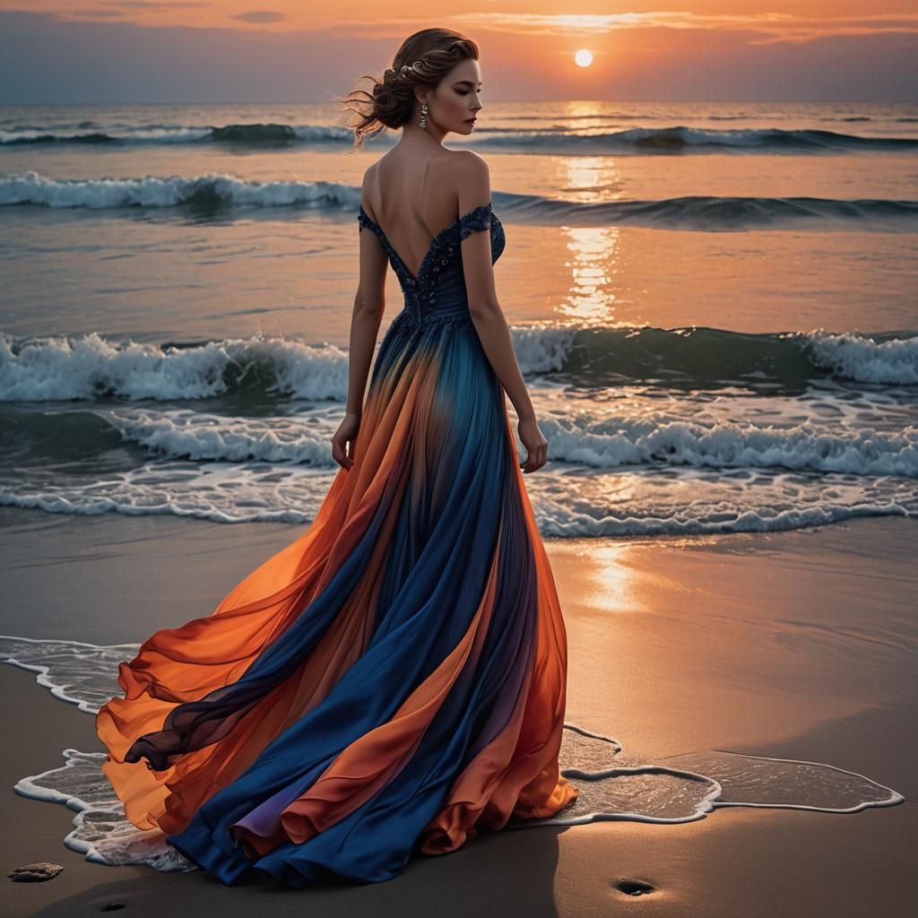 Sunset woman