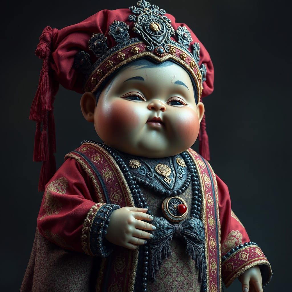 Lavish Fantasy Doll in Intricate Costume