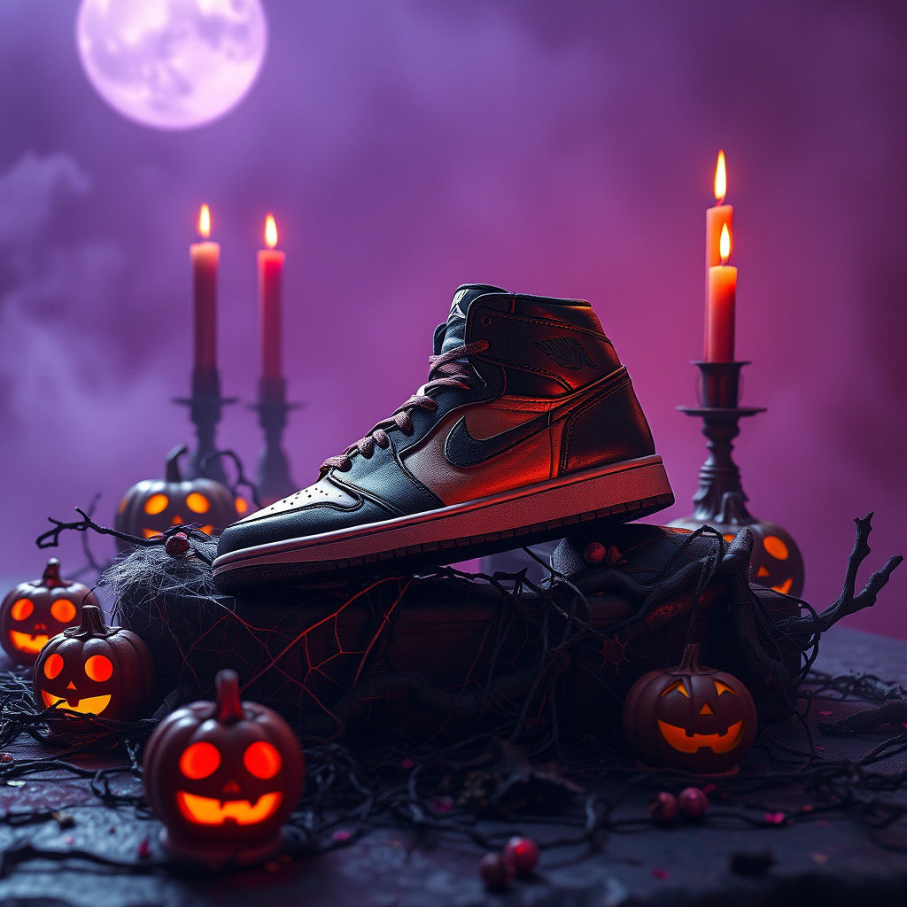Halloween Nike Jordan 1 in High-Fantasy Style