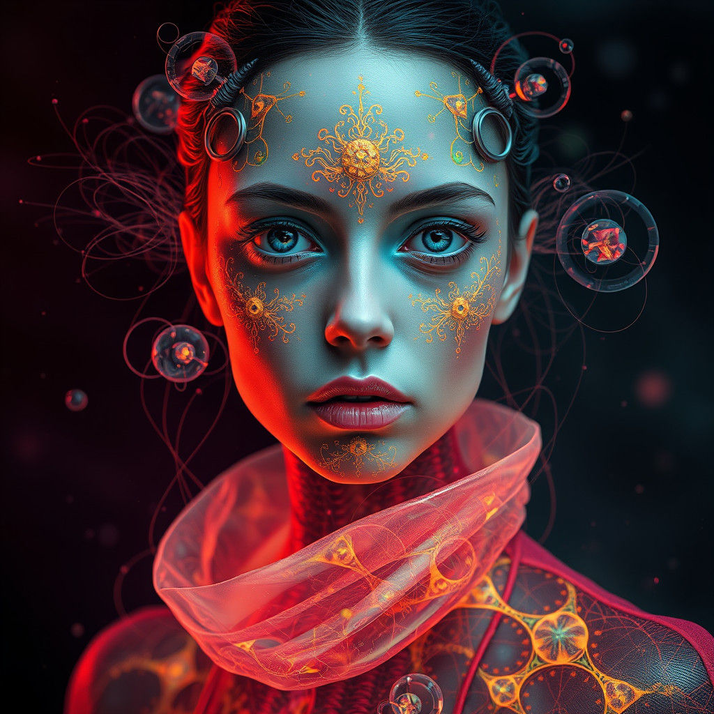 Surreal Android Jones Portrait