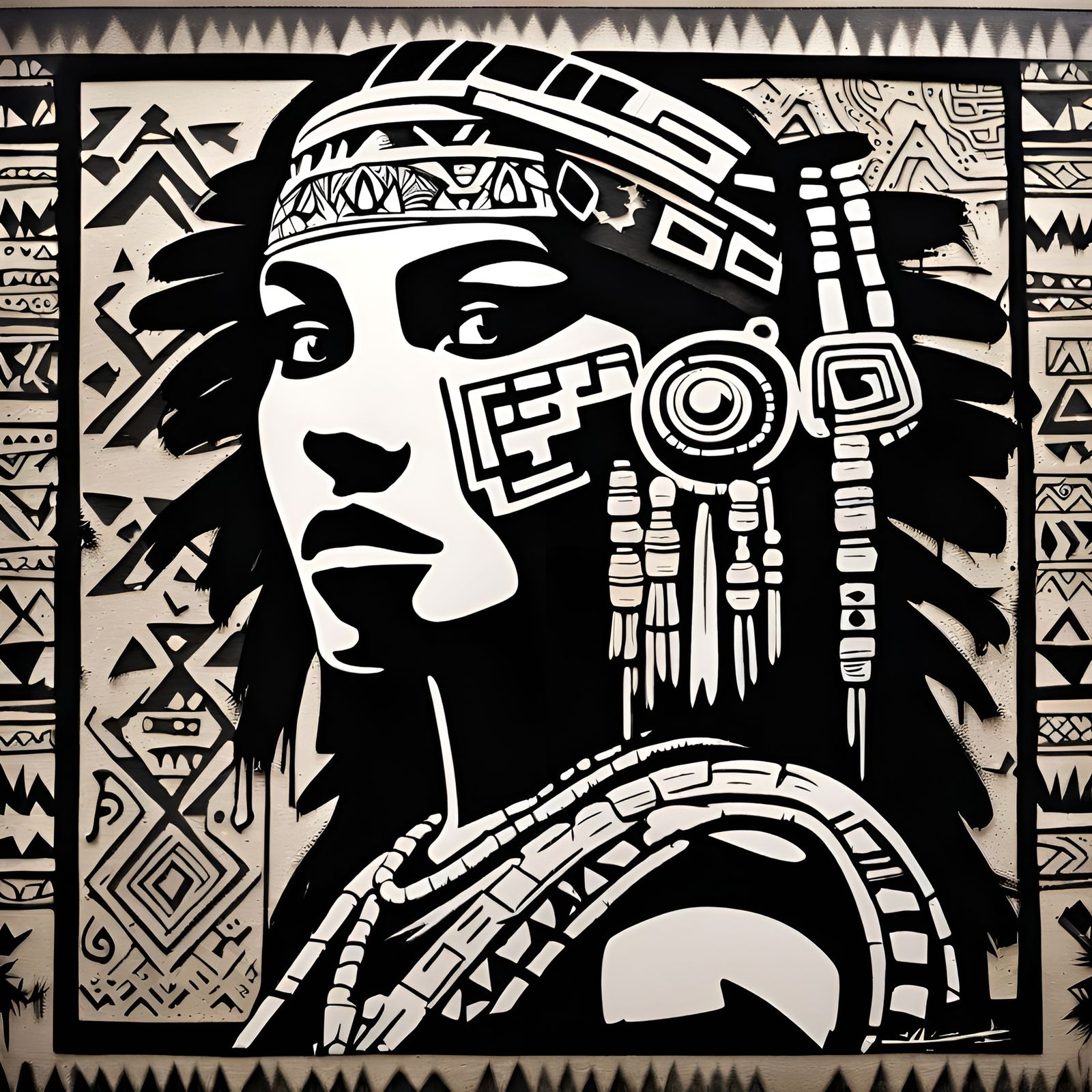 Tribal Street Art: Aztec and Amazon Echoes
