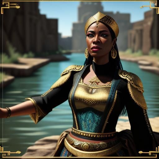 Babylonian Rivers: Detailed 3D Photorealistic Rendering