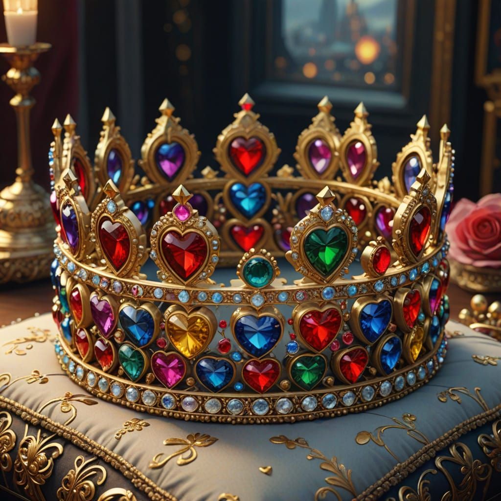 Epic Valentine Crown in Golden Splendor