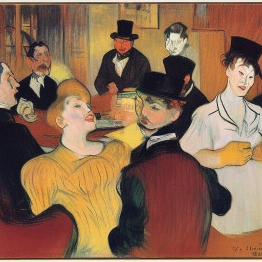 Monsieur Costikoff: Toulouse-Lautrec Inspired Portrait