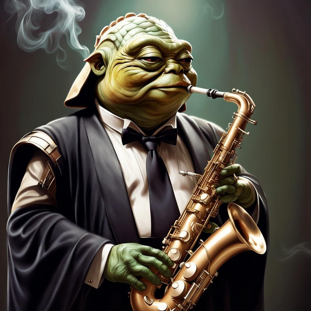 Jabba the Hutt Smoking Saxophone