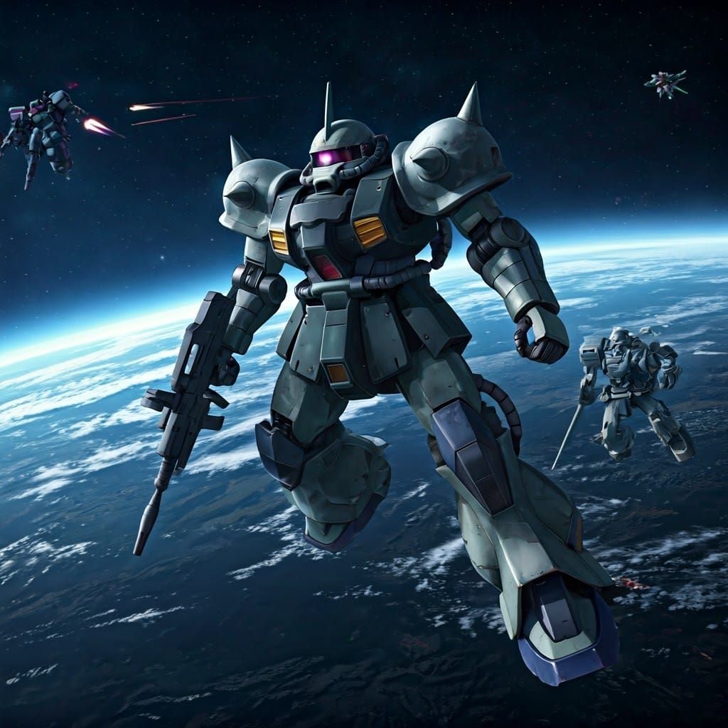 Epic Space Battle at A Baoa Qu in Sci-Fi Style