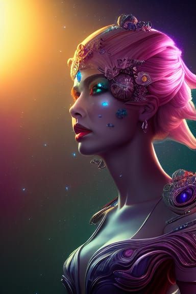 Galactic Queen Concept Art in 8K Resolution