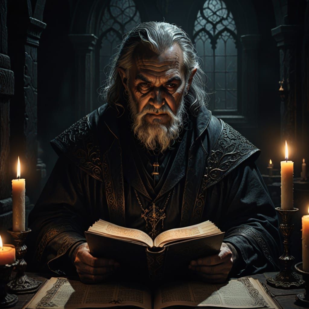Elder Surimil Reading: A Gothic Fantasy Portrait
