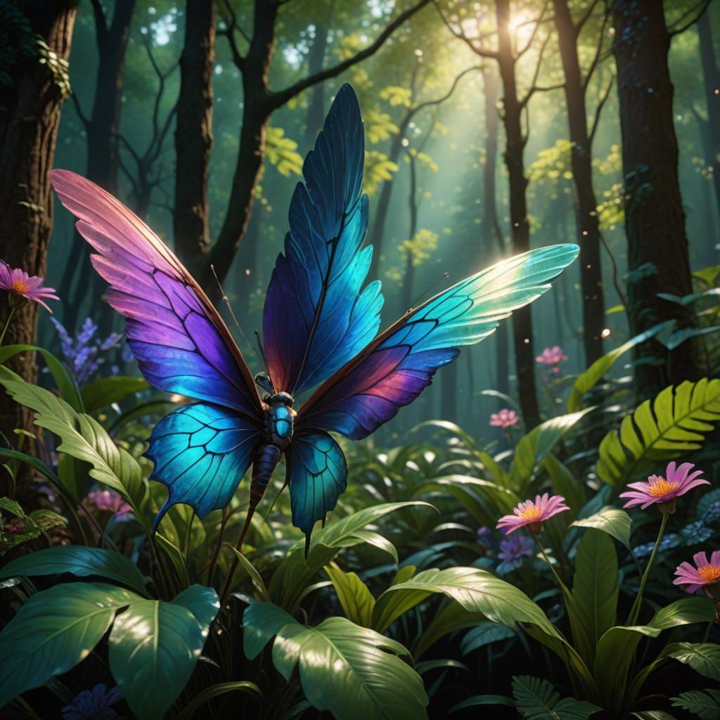Luminous Forest Whispers in Dreamlike Fantasy Art
