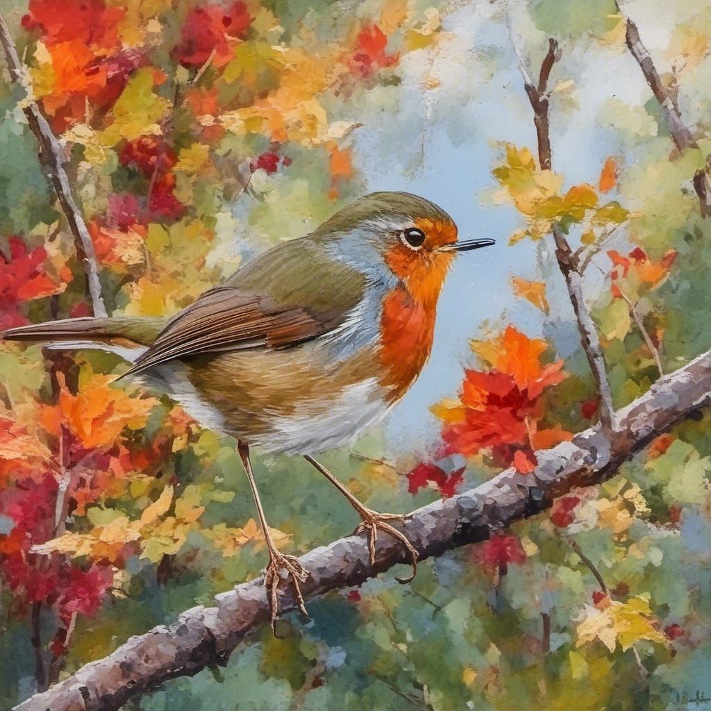 Smiling Woman's Face in Gouache Impressionist Style