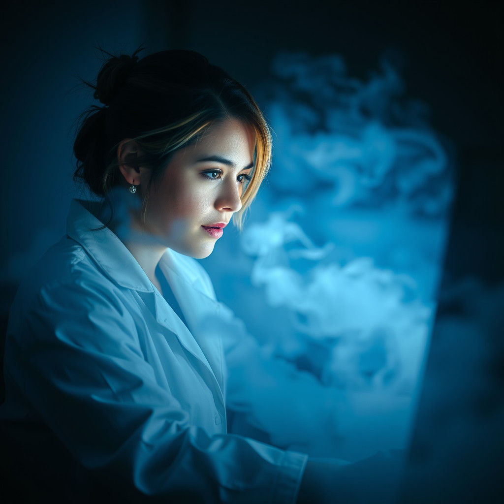 Forensic Analyst Tracks Cybercriminal in Dramatic Lighting