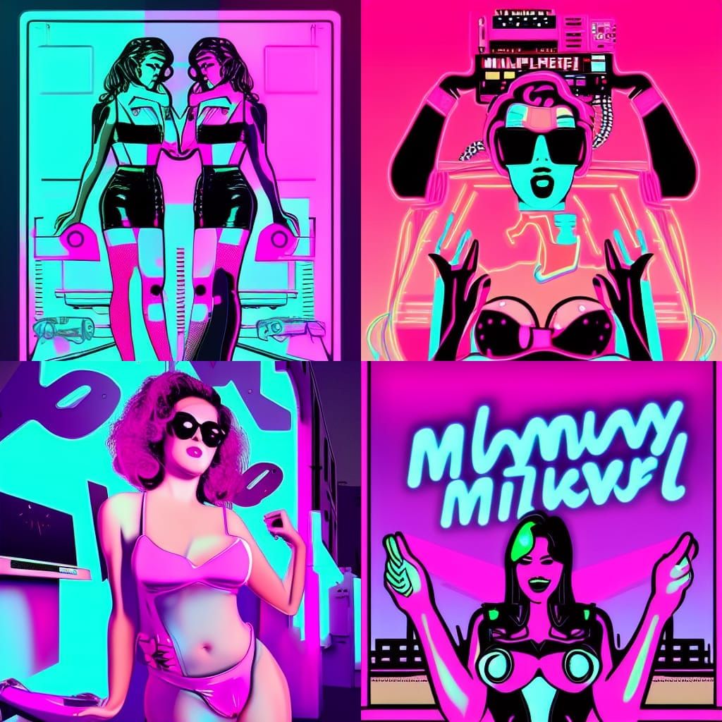 Synthwave Neon Retro Image