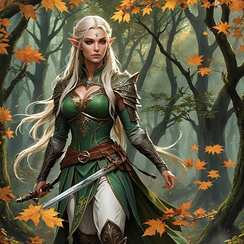 Lyariel Swiftblade: Elven Warrior of Elenoria
