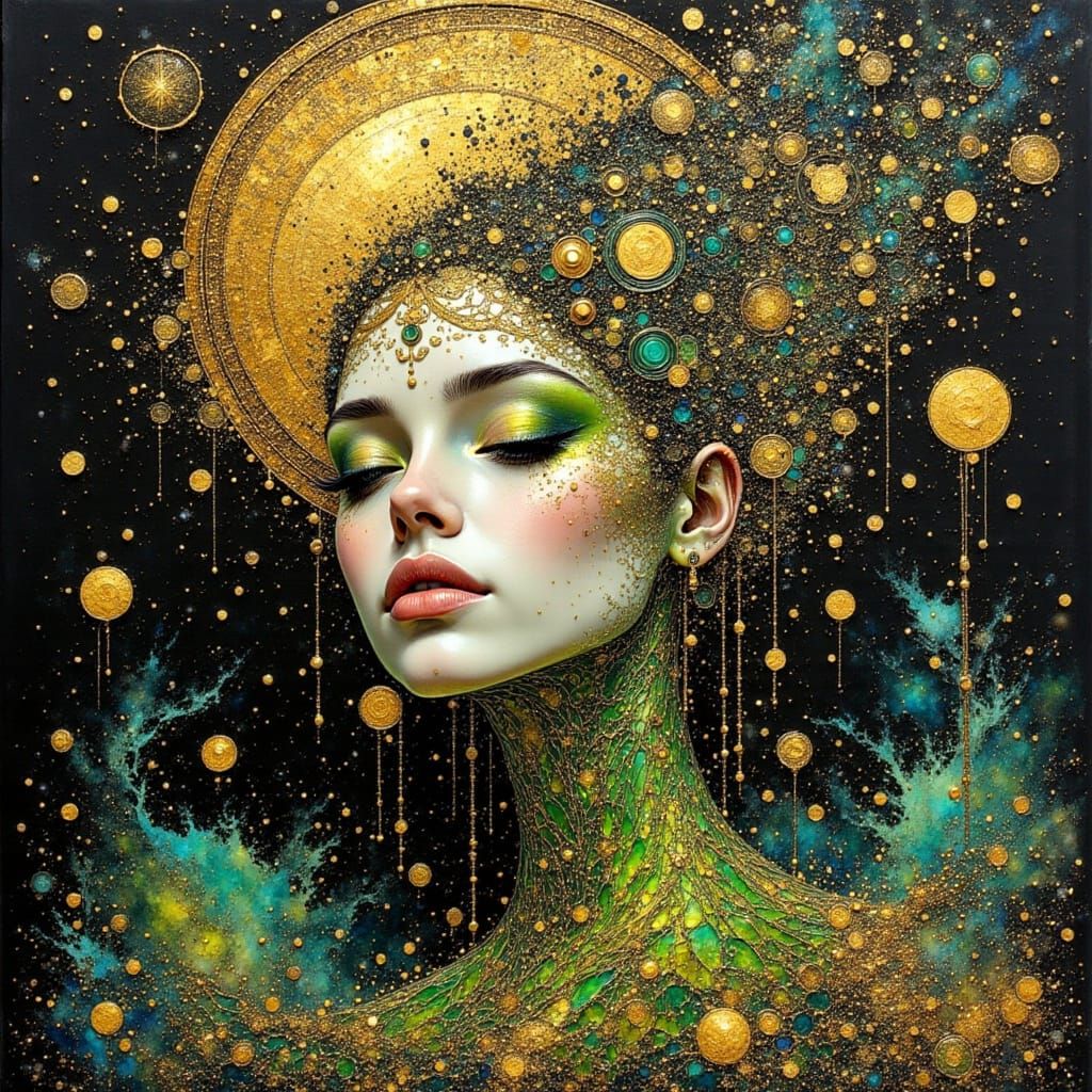 Cosmic Shaman Portrait in Digital Art Style