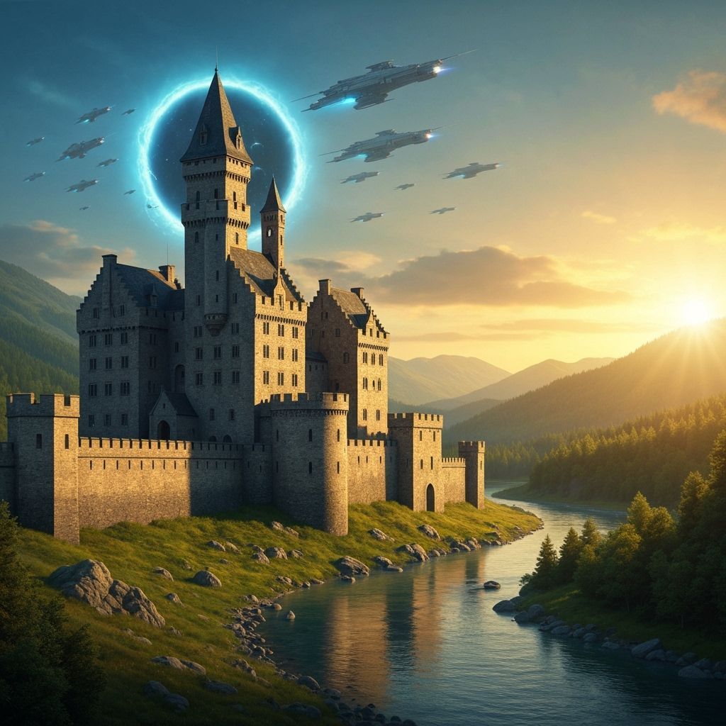 Castle and Spaceships: A Photorealistic Sci-Fi Vision