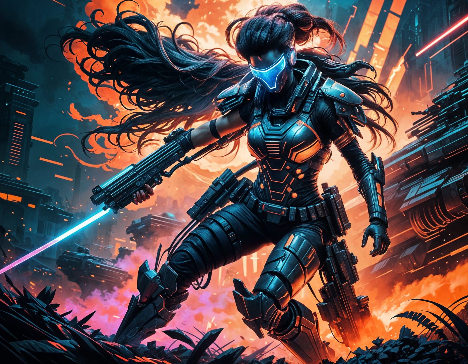 Amazonian Warrior Woman in Xenomorph Armor