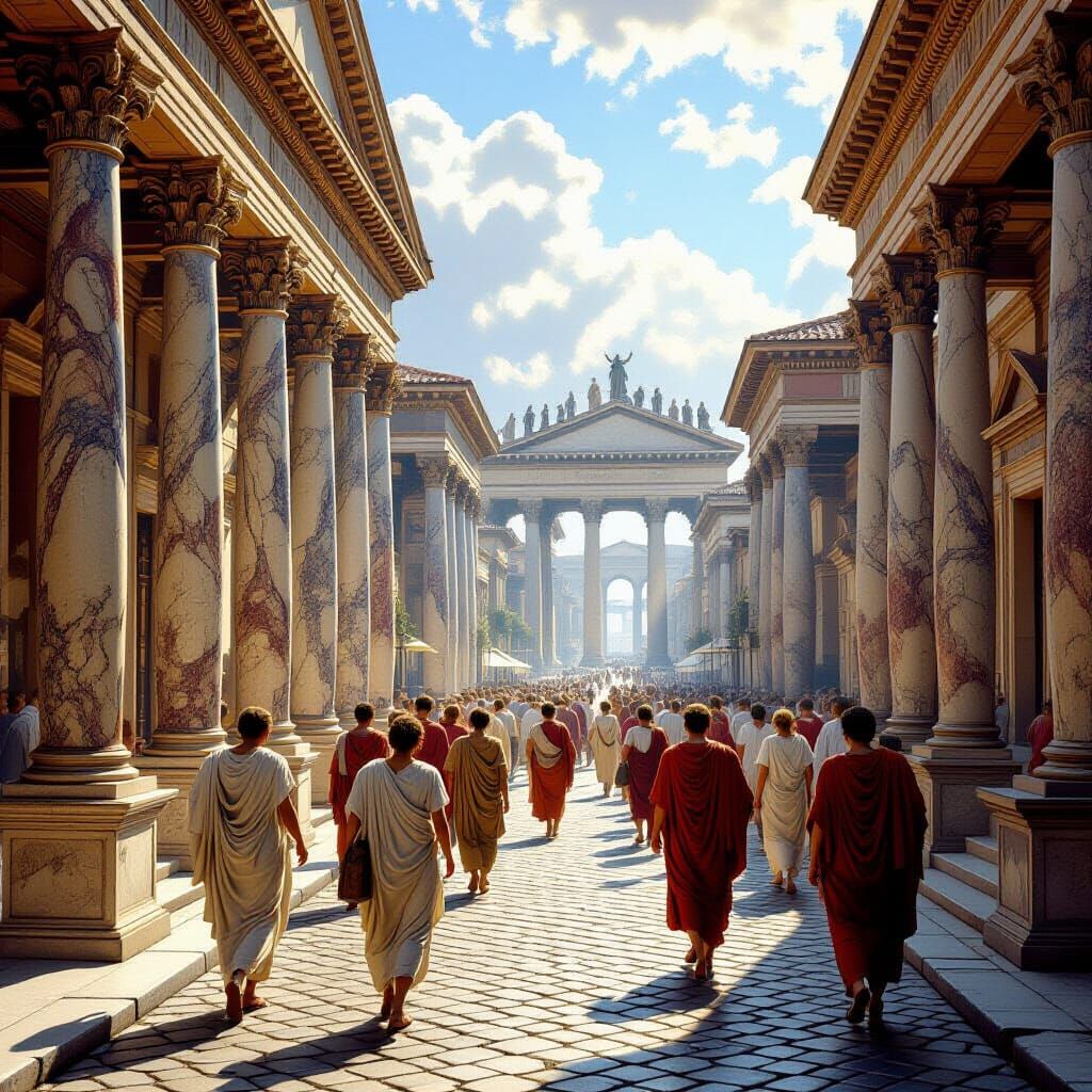 Ancient Rome Street Scene: Historical Realism