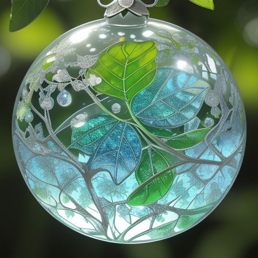 Delicate Glass Ornament Shines in Iridescent Hues