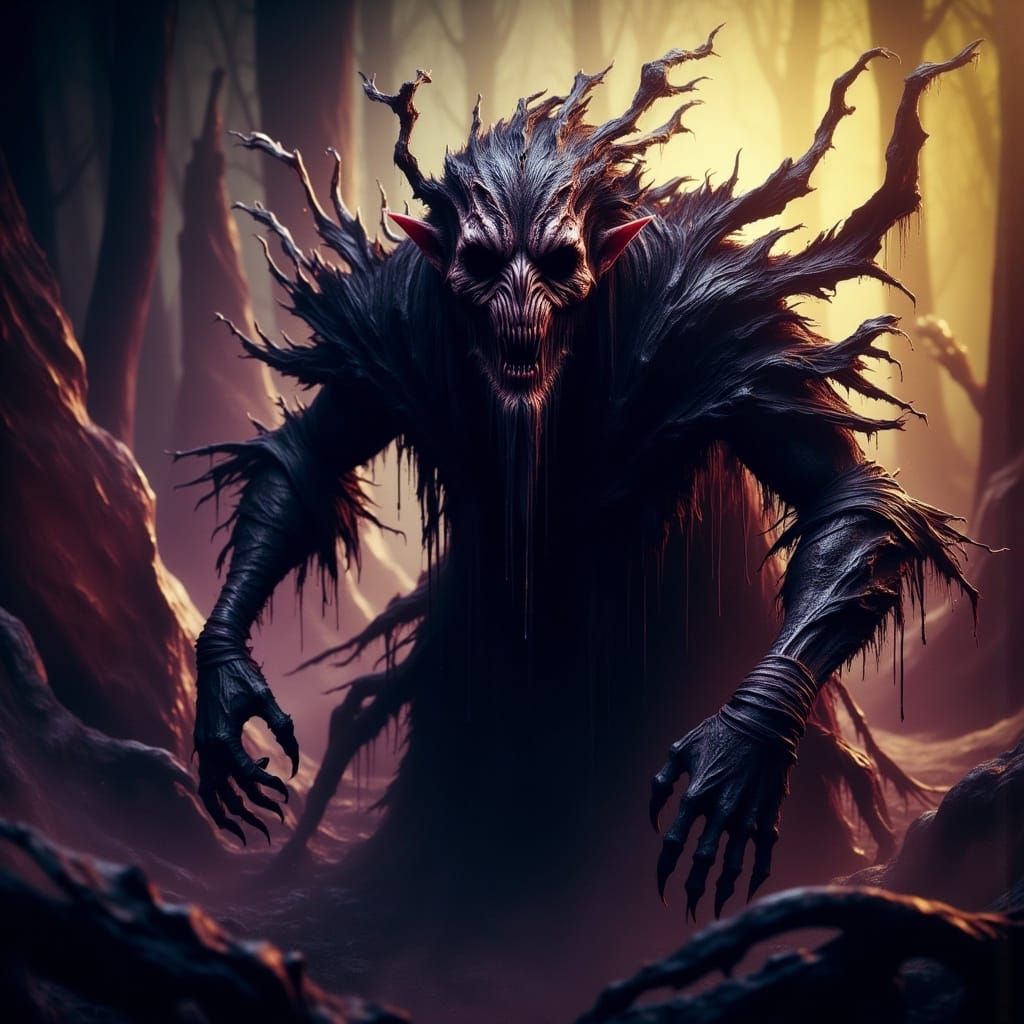 Demonic Undead Goblin in Dark Fantasy Style