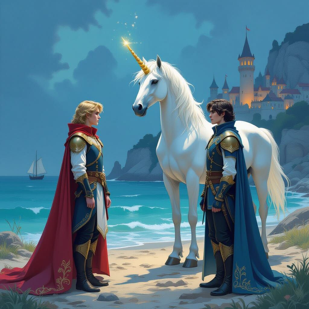 Fantasy Art: Unicorn Confrontation in Bellator