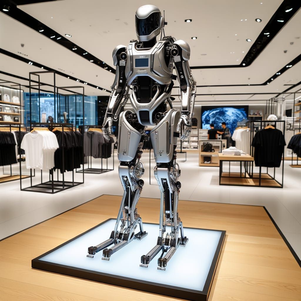 Futuristic Dnsys X1 Exoskeleton Shimmers in Store Display