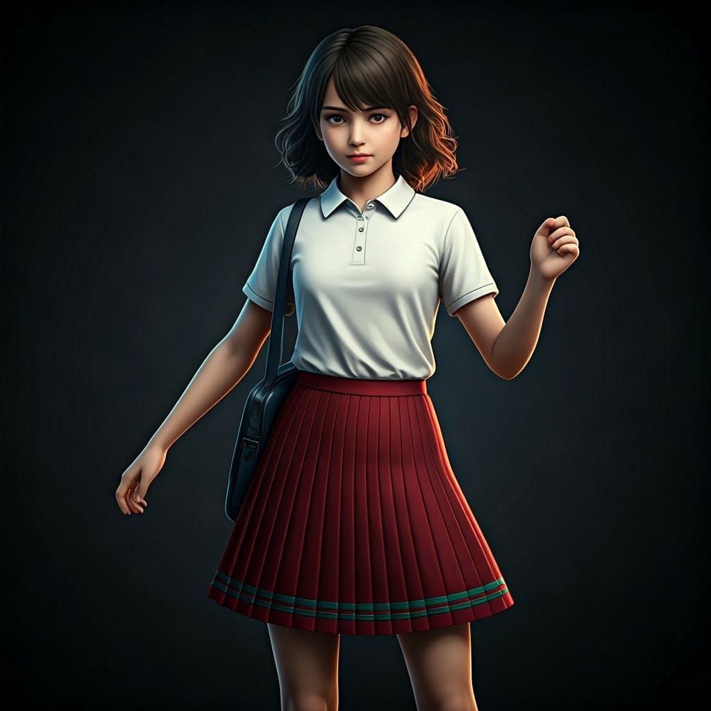 Confident Student Portrait in Artgerm and Mucha Style