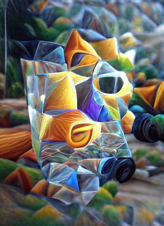 Iridescent Infinite Glass Stipple Painting in 8k