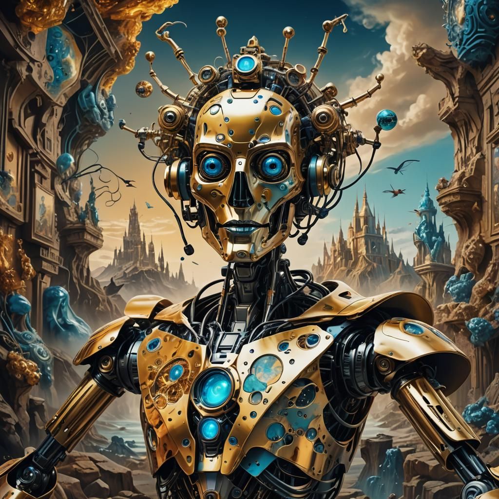AI Robot Artist in Salvador Dali Style