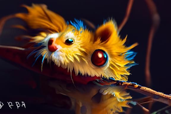 Photorealistic Fluffy Pirate Monster Concept Art