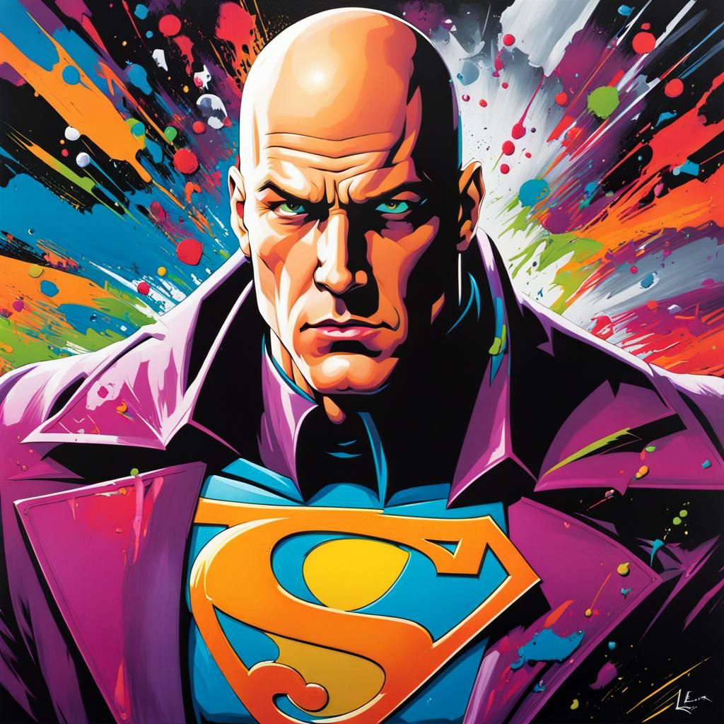 Lex Luthor Graffiti Art: DC Comics Portrait