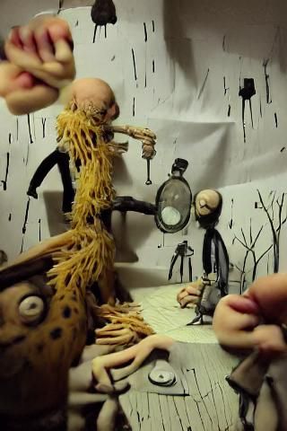Creepy Stop Motion Animation Scene