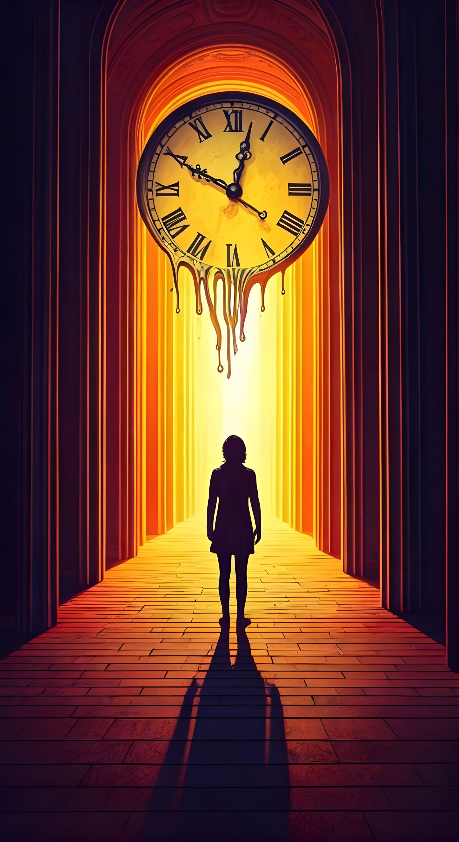 A stunning digital art painting with vibrant, luminous color...