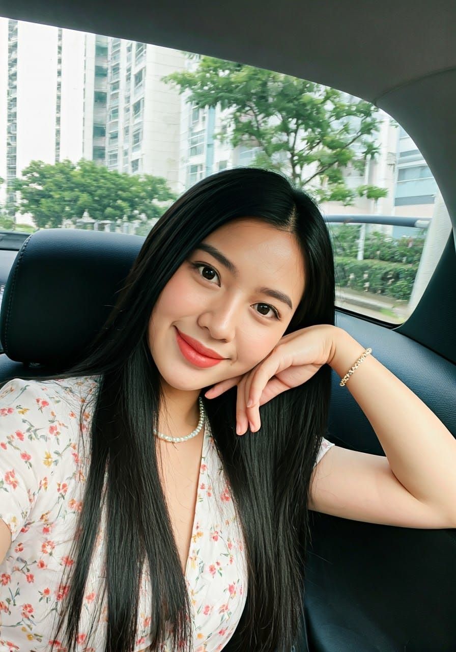 Portrait in a car