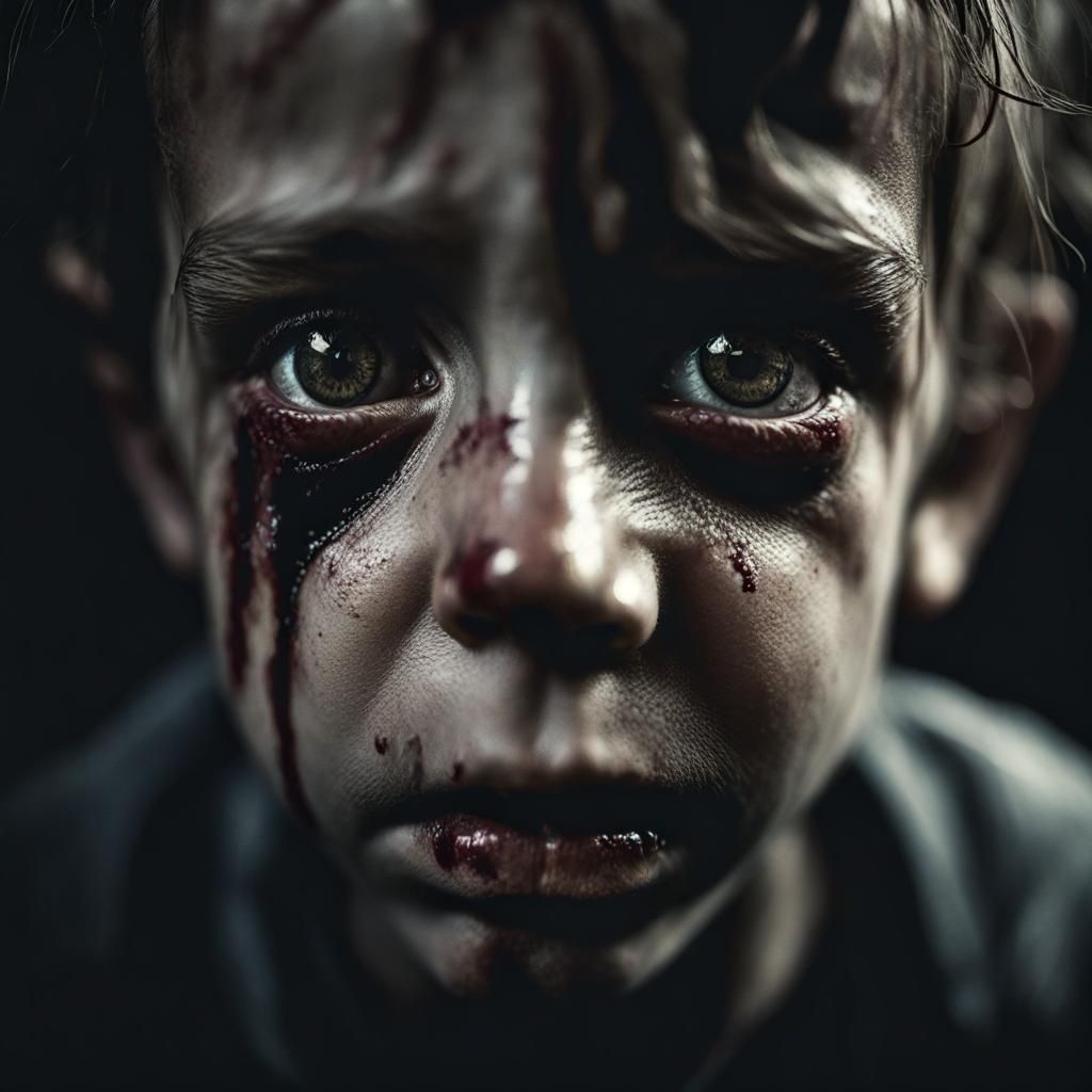 Personification of Trauma: A Dark Horror Portrait