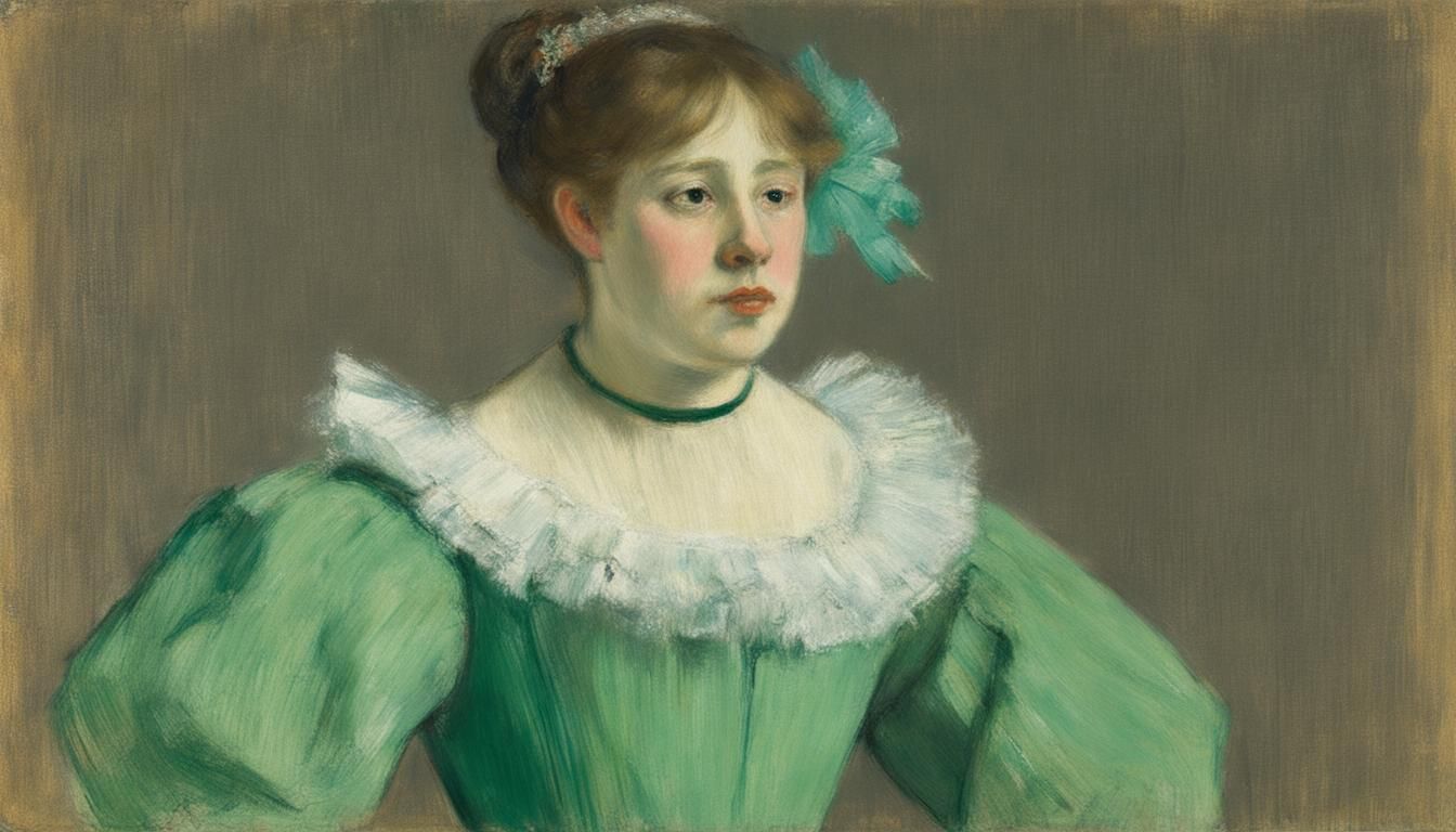 Singer in Green: A Degas-Style Pastel Portrait