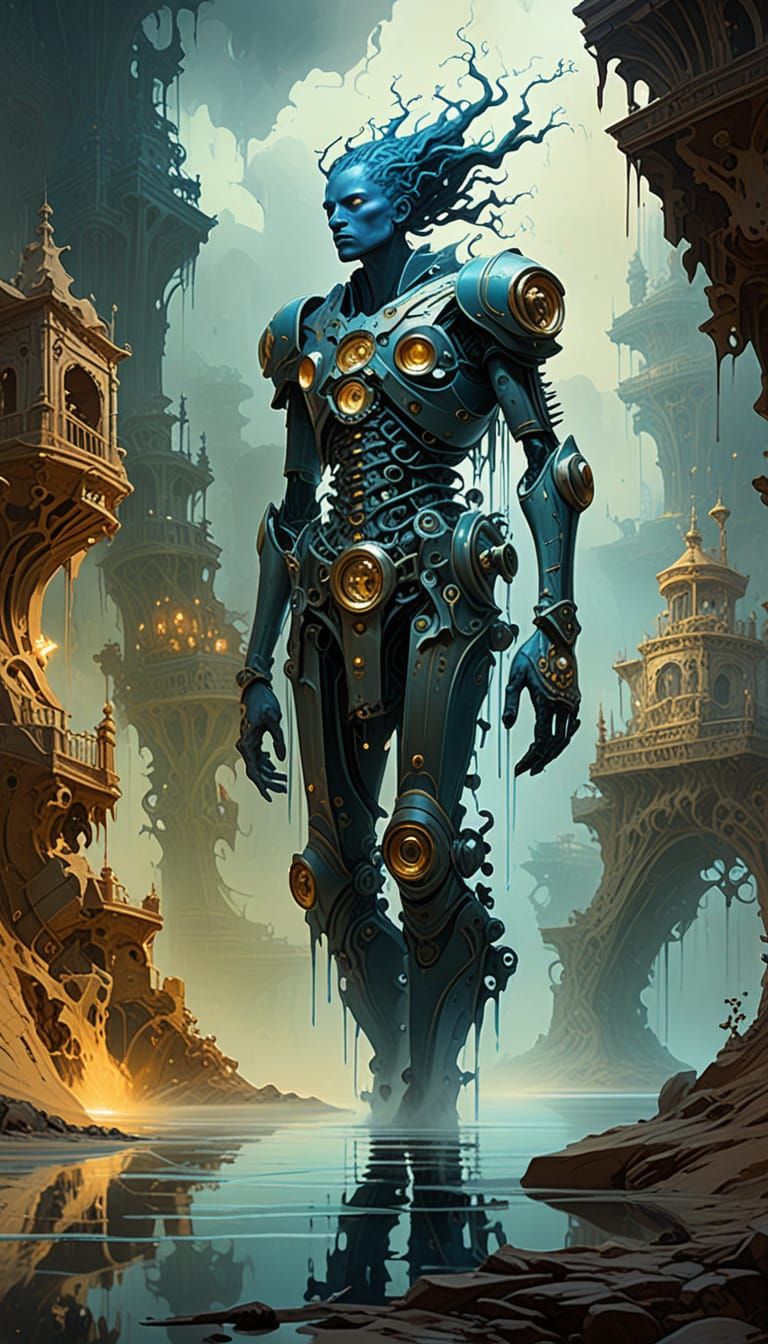 Surrealistic Landscape of Patience and Time