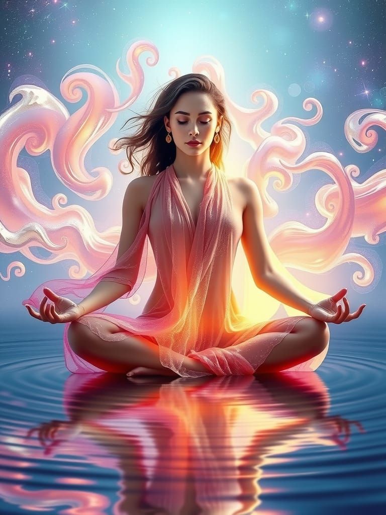 Enchanted Cosmic Lotus Goddess