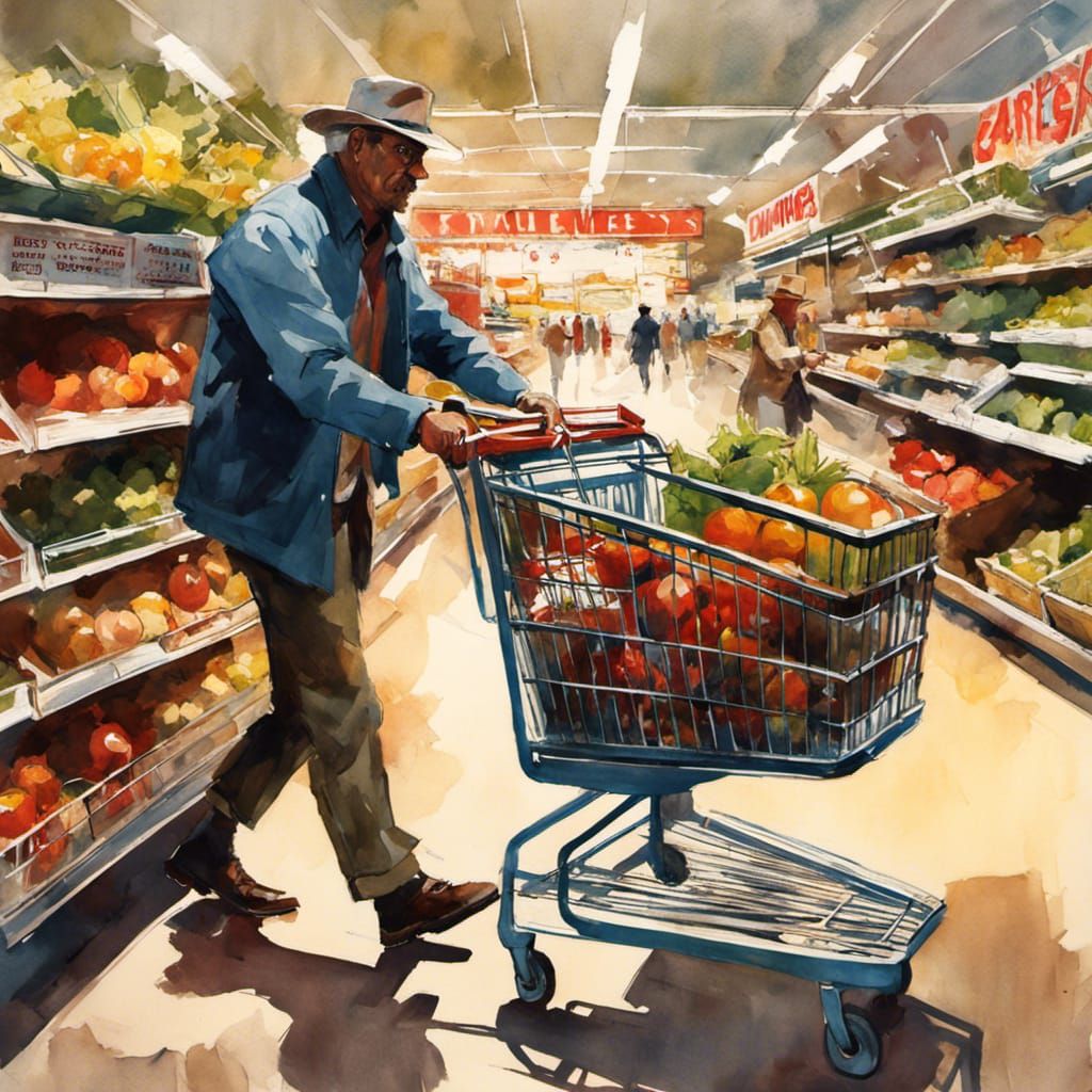 Trader Joe's Farmers Market in Watercolor