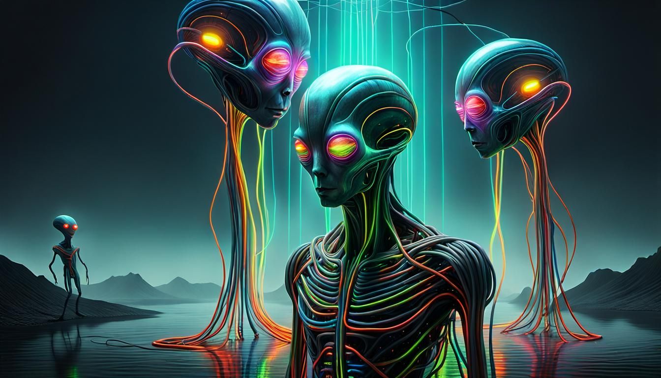 Surreal Androids in Sci-Fi Digital Art