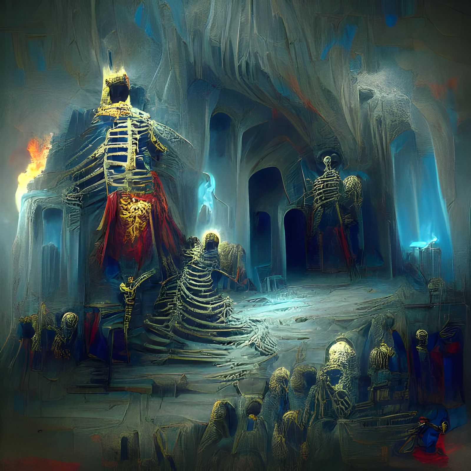 Skeleton King in Dark Flame Dungeon