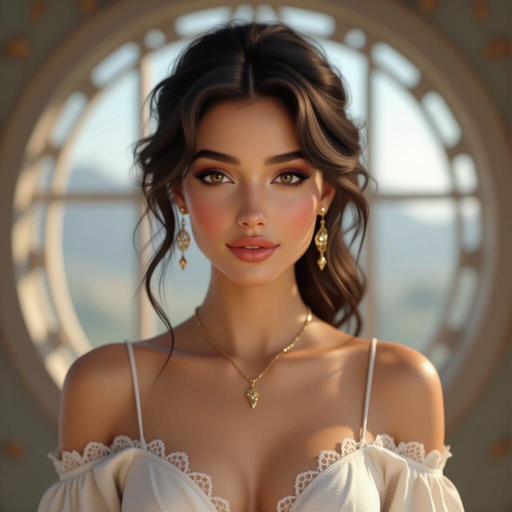 Hyperrealistic 3D Portrait of Salma with Cinematic Lighting