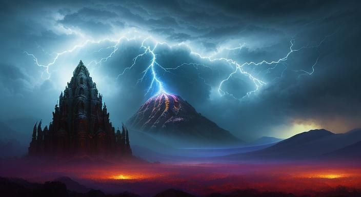 Banasura Kneels Before Shiva in Divine Glory