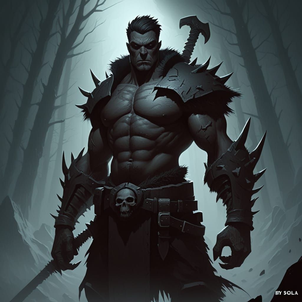 Dark Fantasy Art in Grimdark Style
