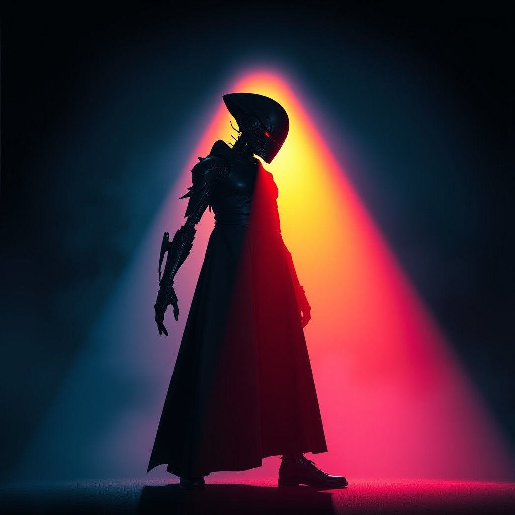 Biomechanical Figure in Spotlight